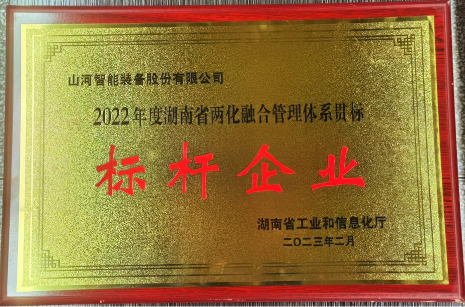 点赞!beat365官网获评2022年度湖南省两化融合管理体系贯标标杆企业